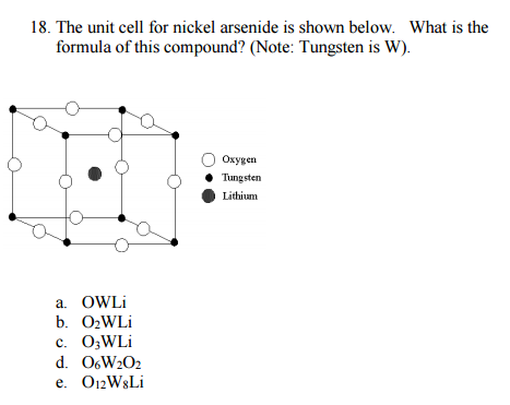 Solved The Unit Cell For Nickel Arsenide Is Shown Below Chegg