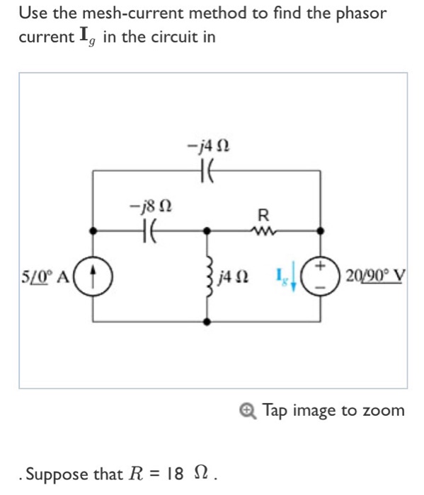 Solved Use The Mesh Current Method To Find The Phasor Chegg