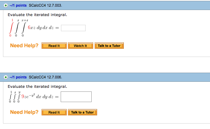 Solved Points Scalccc Evaluate The Iterated Chegg