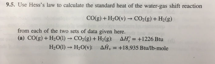 Solved Use Hess S Law To Calculate The Standard Heat Of Chegg