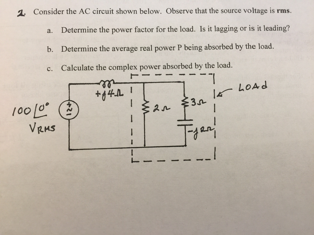 Solved Consider The Ac Circuit Shown Below Observe That The Chegg