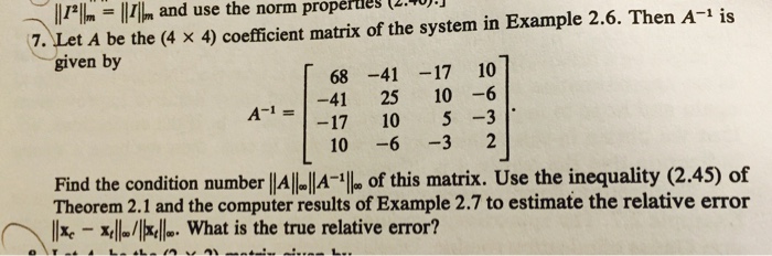 Solved Let A Be The Times Coefficient Matrix Of The Chegg