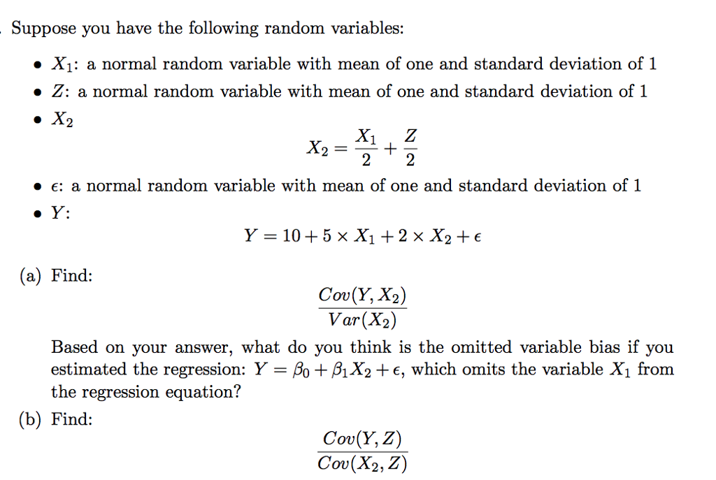 Solved Suppose You Have The Following Random Variables X1 Chegg