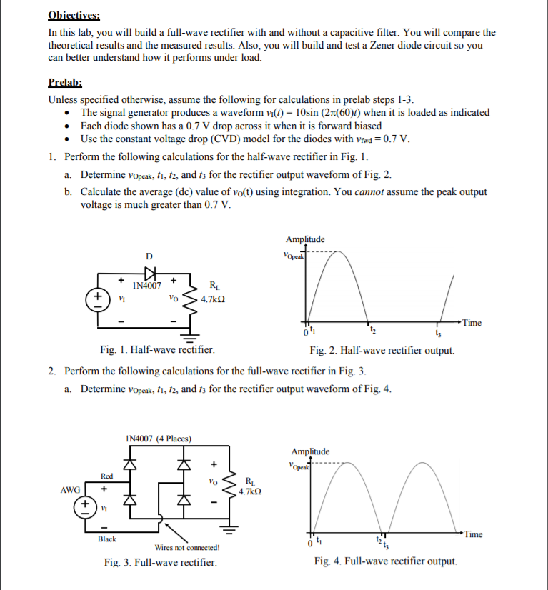 Solved In This Lab You Will Build A Full Wave Rectifier Chegg