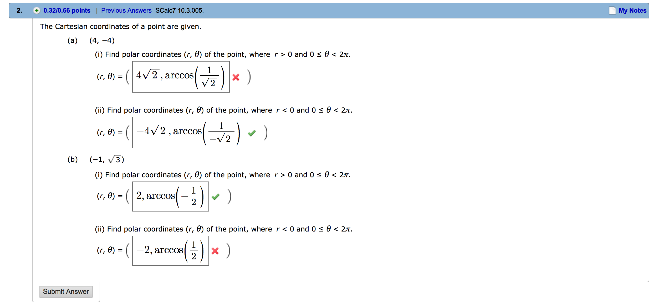 Solved The Cartesian Coordinates Of A Point Are Given A Chegg