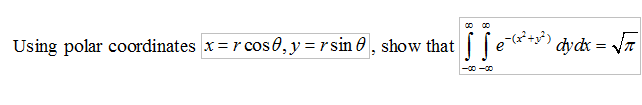 Solved Using Polar Coordinates X R Cos Theta Y R Sin Chegg