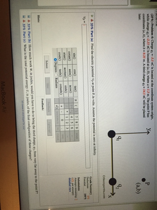 Solved Charge Q Nc Is Located At The Coordinate Chegg