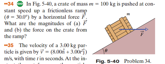 Solved In Fig 5 40 A Crate Of Mass In 100 Kg Is Pushed Chegg