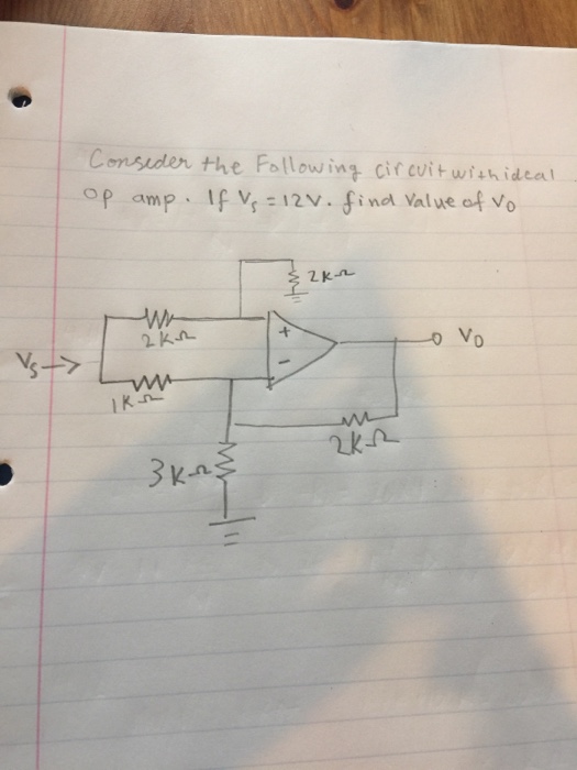 Solved Consider The Following Circuit With Ideal Op If Chegg