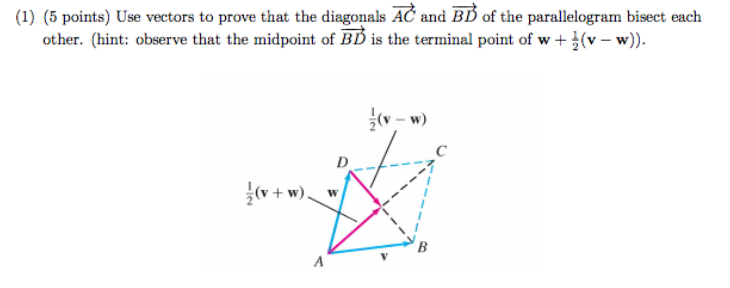 Solved Use Vectors To Prove That The Diagonals Ac Vector And Chegg