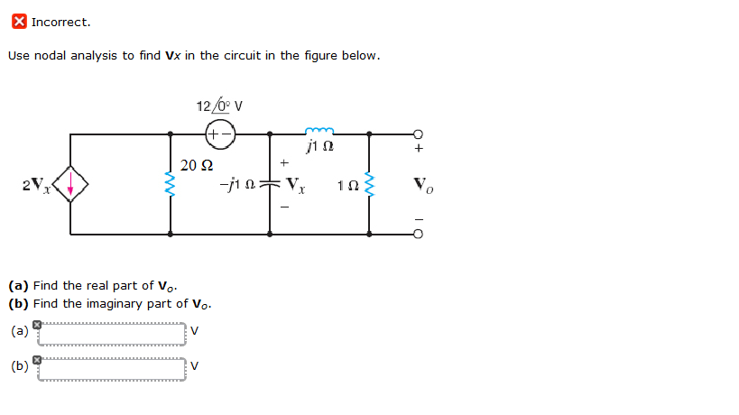 Solved Use Nodal Analysis To Find Vx In The Circuit In The Chegg