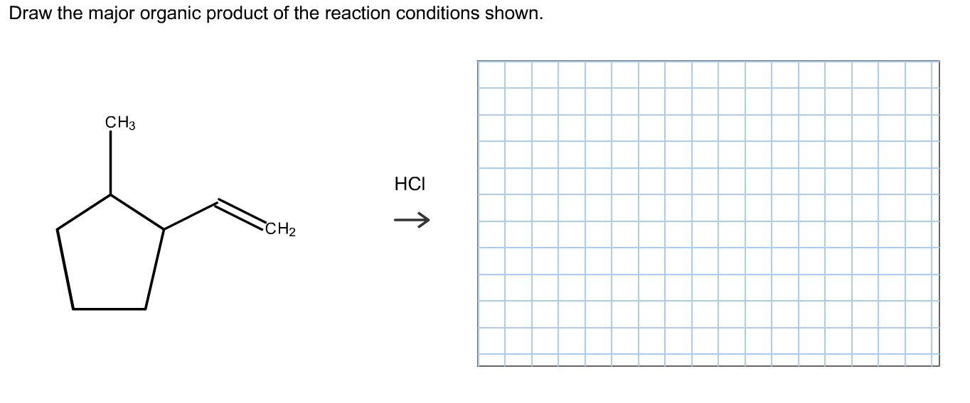 Solved Draw The Major Organic Product Of The Reaction Con...