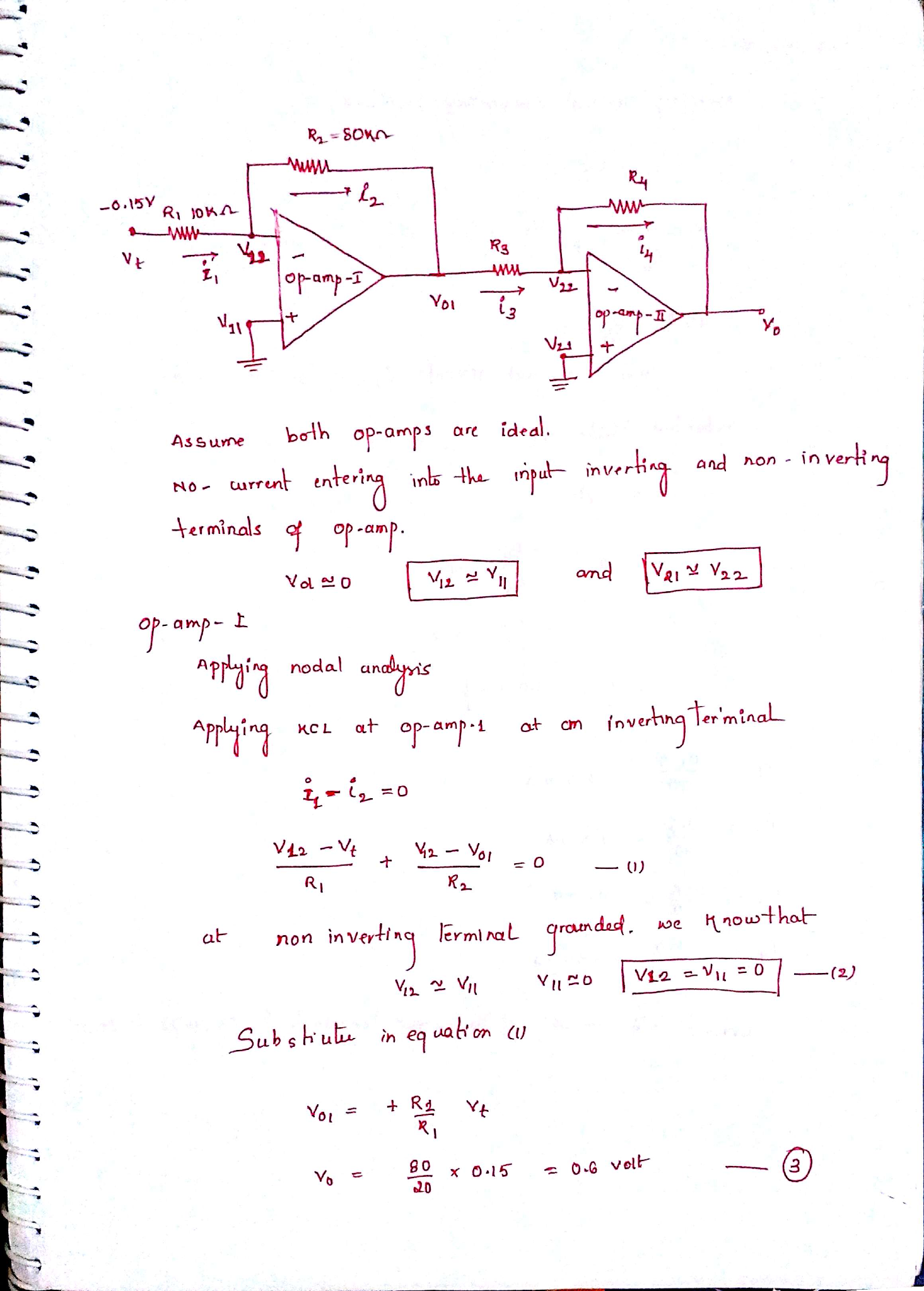 Solved The Parameters Of The Two Inverting Op Circuits