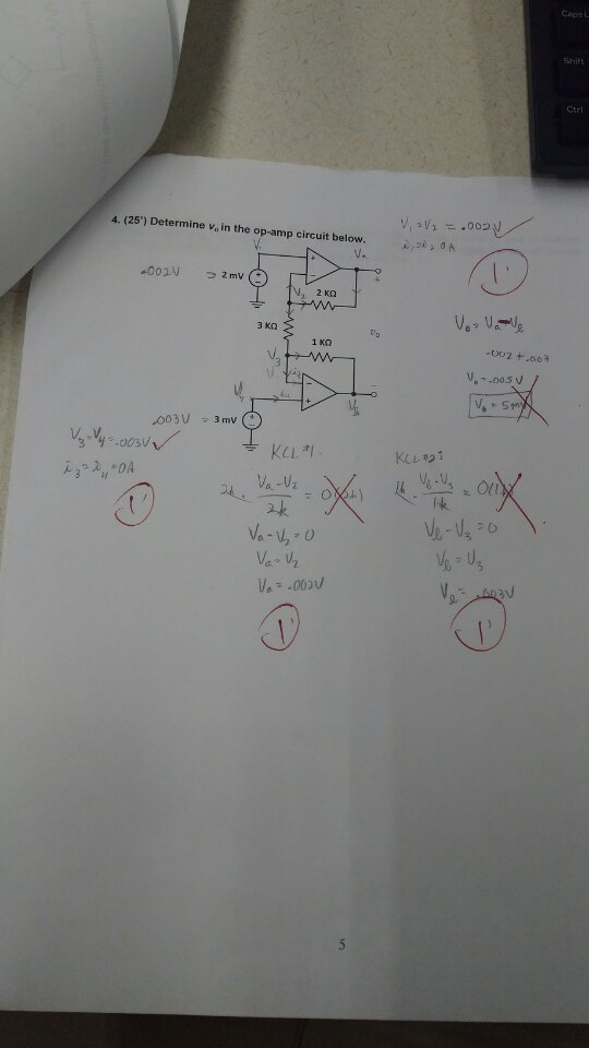 Solved Determine V O In The Op Circuit Below Chegg