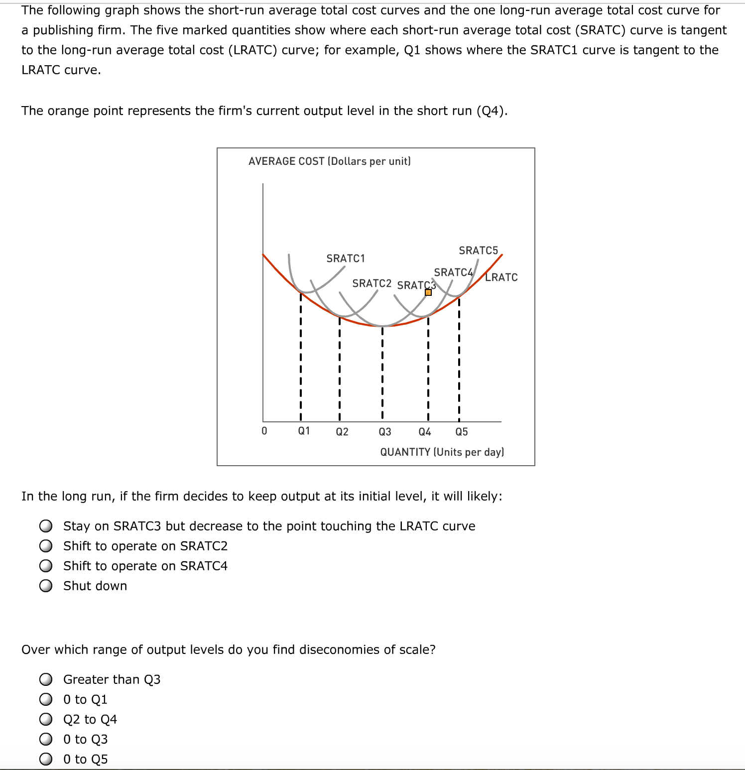 Long Run Average Cost Curve Example