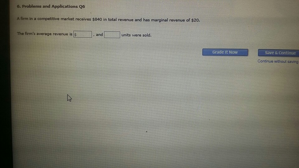 Question 6 Problems And Applications Q6 A Firm In A Competitive 