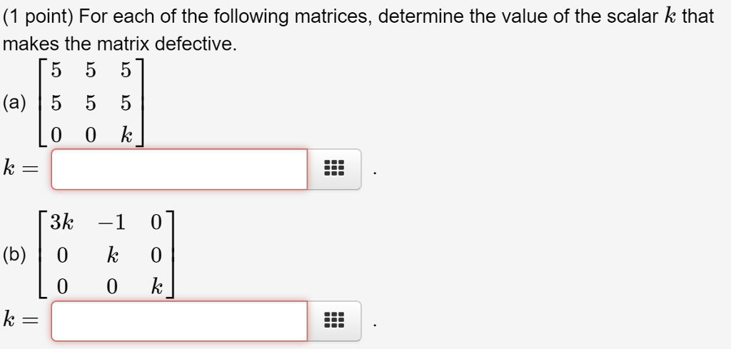 Solved Point For Each Of The Following Matrices Chegg