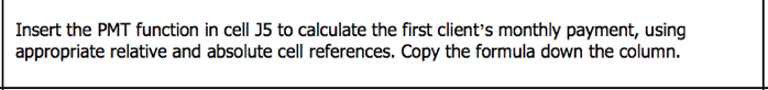 Solved Insert The PMT Function In Cell J5 To Calculate The Chegg