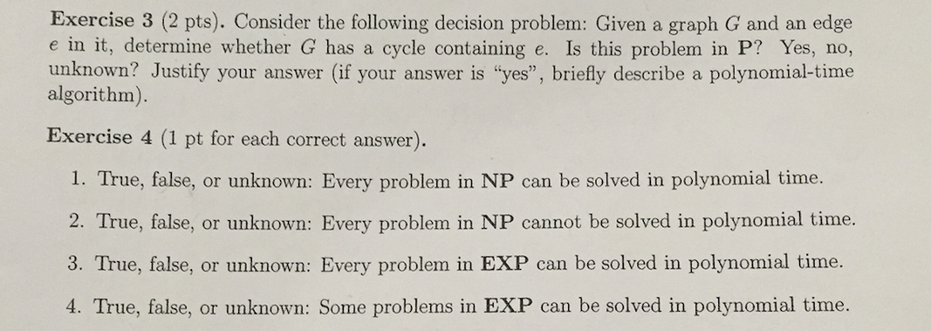 Solved Exercise 3 2 Pts Consider The Following Decision Chegg