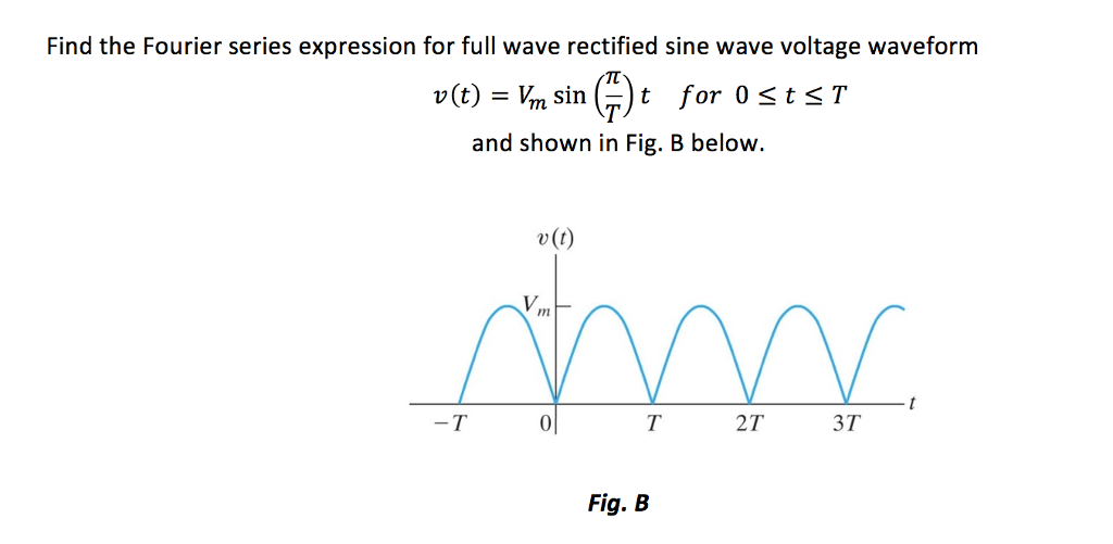 Solved Find The Fourier Series Expression For Full Wave Chegg