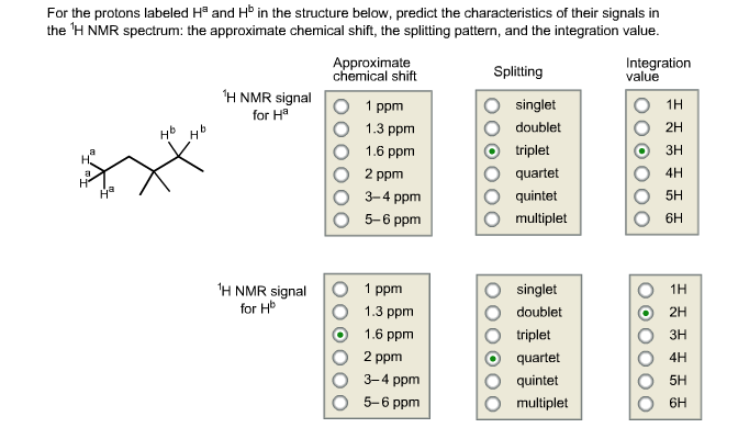 Solved For The Protons Labeled Ha And Hb In The Structure Chegg