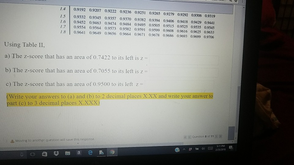 Solved Question Completion Status Table Ii Cont Areas Chegg