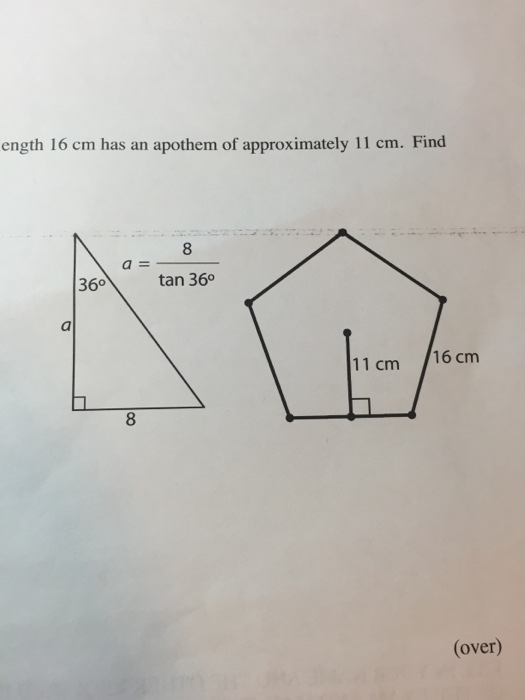 Solved A Regular Pentagon With Side Length Cm Has An Chegg