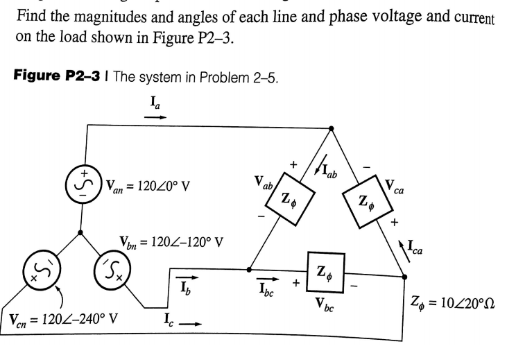 Find The Magnitudes And Angles Of Each Line And Ph...