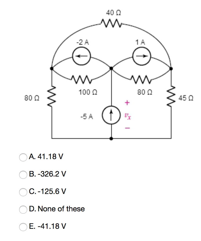 Solved Use Nodal Analysis To Find V X In The Circuit Below Chegg