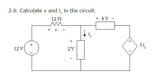 Solved Calculate V And Ix In The Circuit Chegg