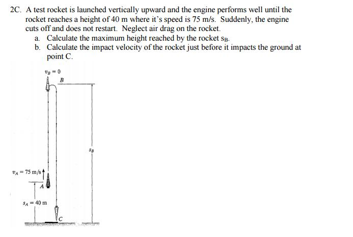 Solved A Test Rocket Is Launched Vertically Upward And The Chegg