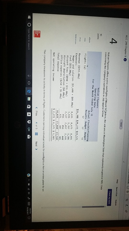 Solved ACC 219 Chapter 9 Help Save Exit Submit 4 Vulcan Chegg