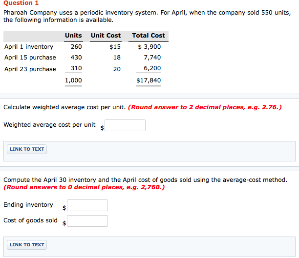 Solved Question Pharoah Company Uses A Periodic Inventory Chegg