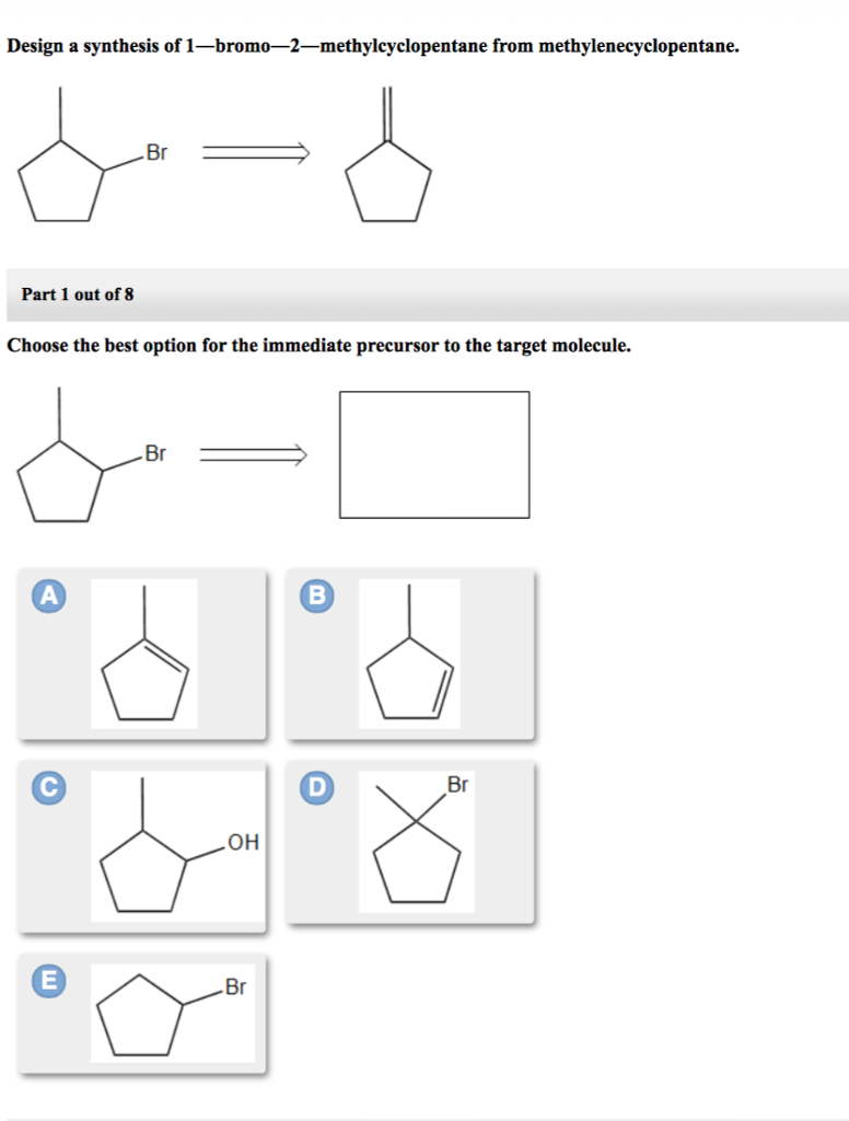 Solved Design A Synthesis Of 1 Bromo 2 Methylcyclopentane Chegg