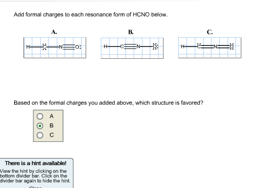 Hcno resonance formal charges