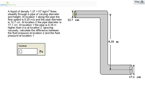 Solved A Liquid Of Density Times Kg M Flows Chegg