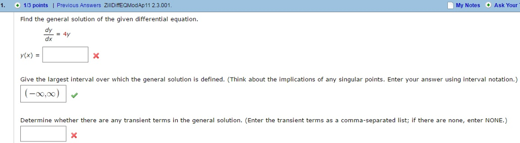 Solved Find The General Solution Of The Given Differential Chegg