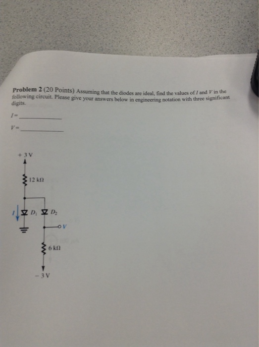 Solved Problem Points Assuming That The Diodes Are Chegg