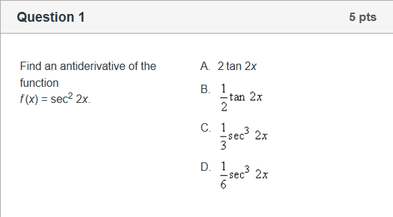 Antiderivative Of Sec