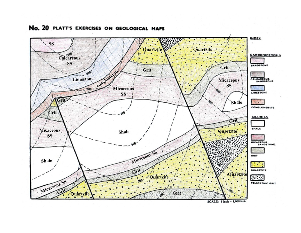 Solved No 20 PLATT S EXERCISES ON GEOLOGICAL MAPS mor즈 Chegg