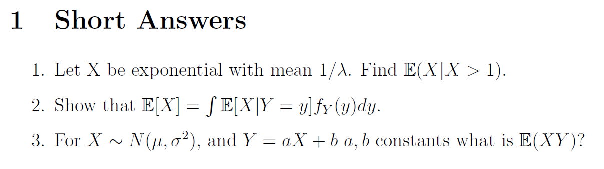 Solved Let X Be Exponential With Mean Lambda Find E X X Chegg