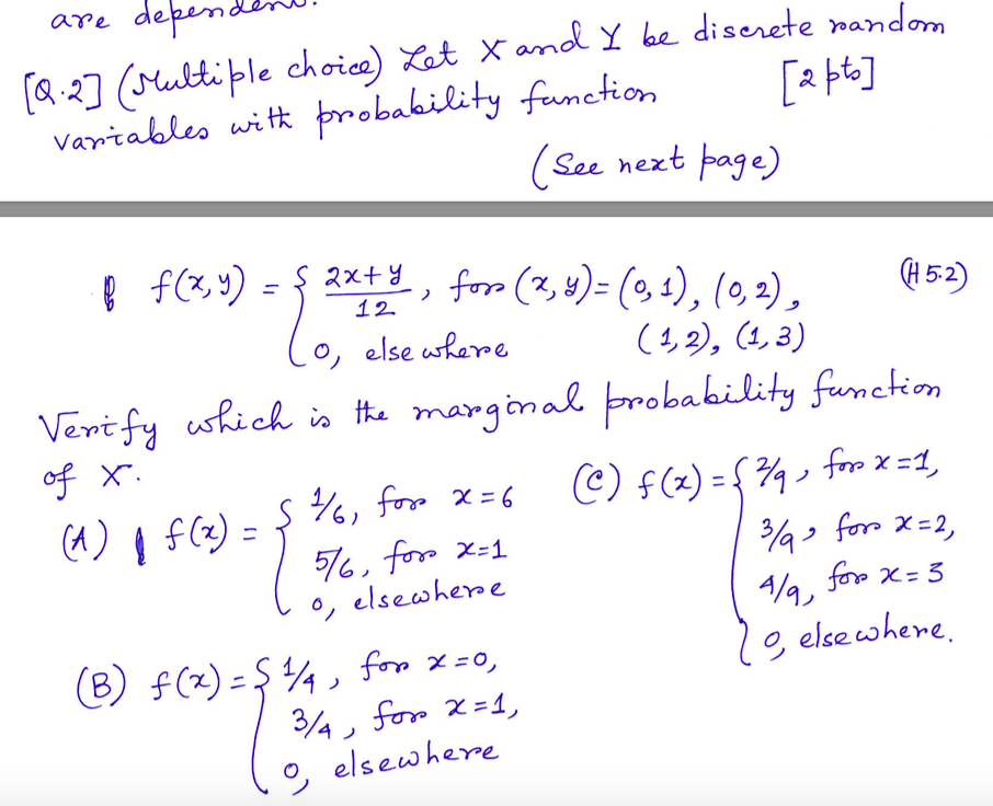 Solved Let X And Y Be Discrete Random Variables With Chegg