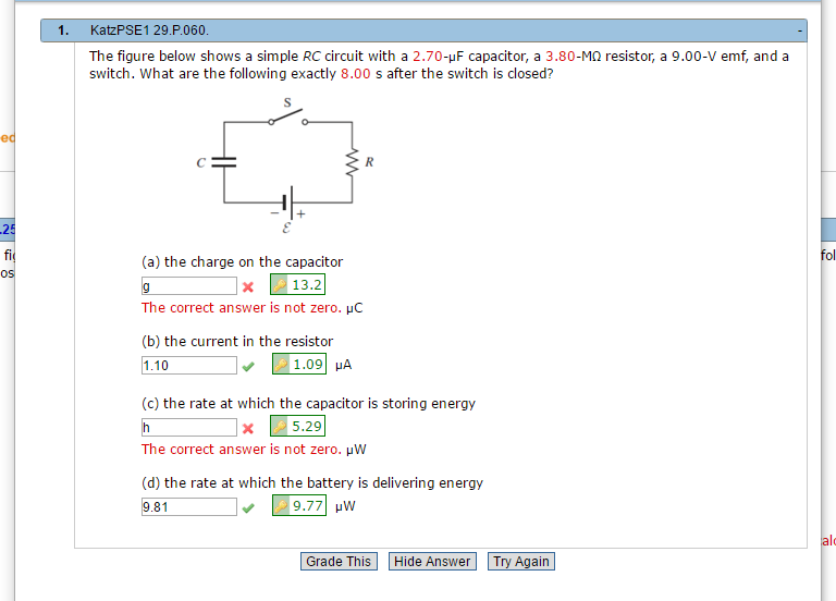 Solved The Figure Below Shows A Simple RC Circuit With A Chegg