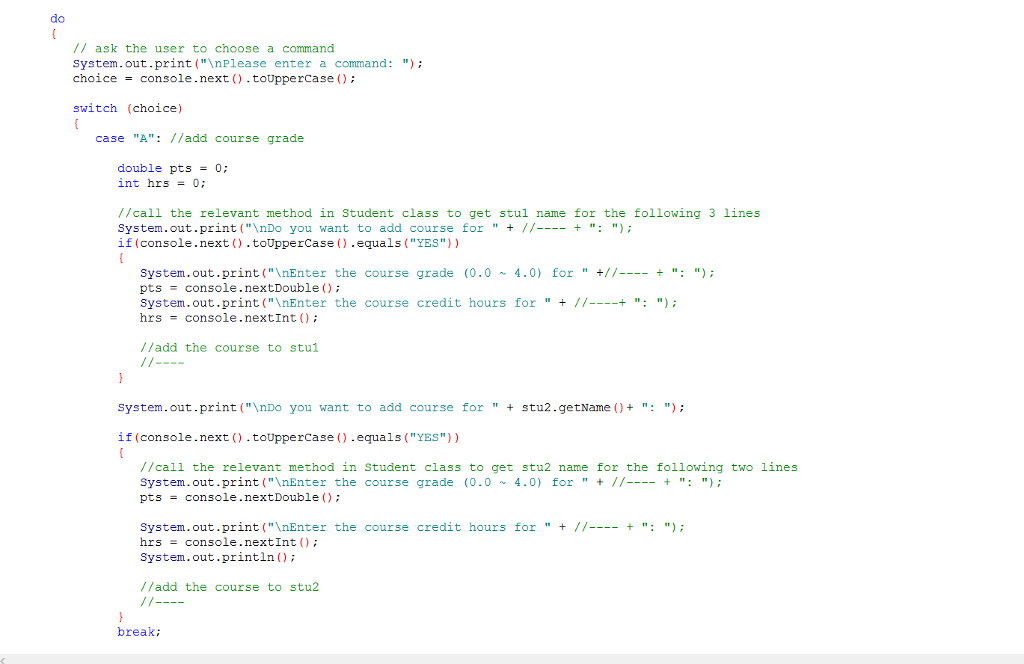 Solved Please Help Me Complete This Java By Fill The Code Chegg