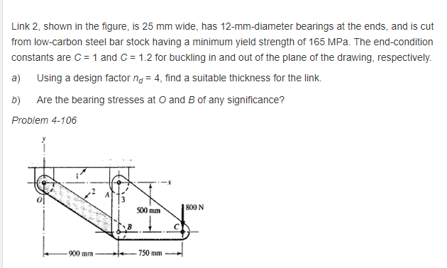 Solved Link 2, shown in the figure, is 25 mm wide, has