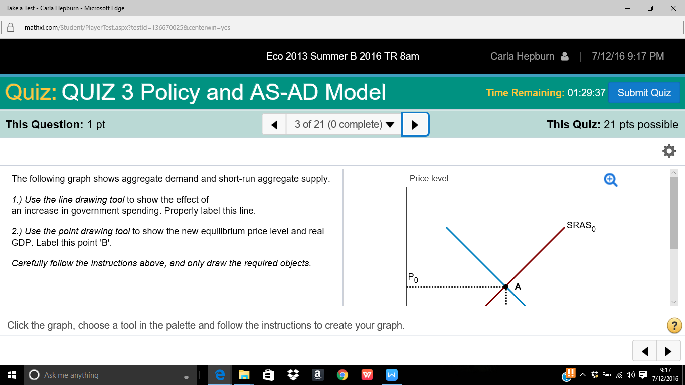 Aggregate demand and aggregate supply essay questions