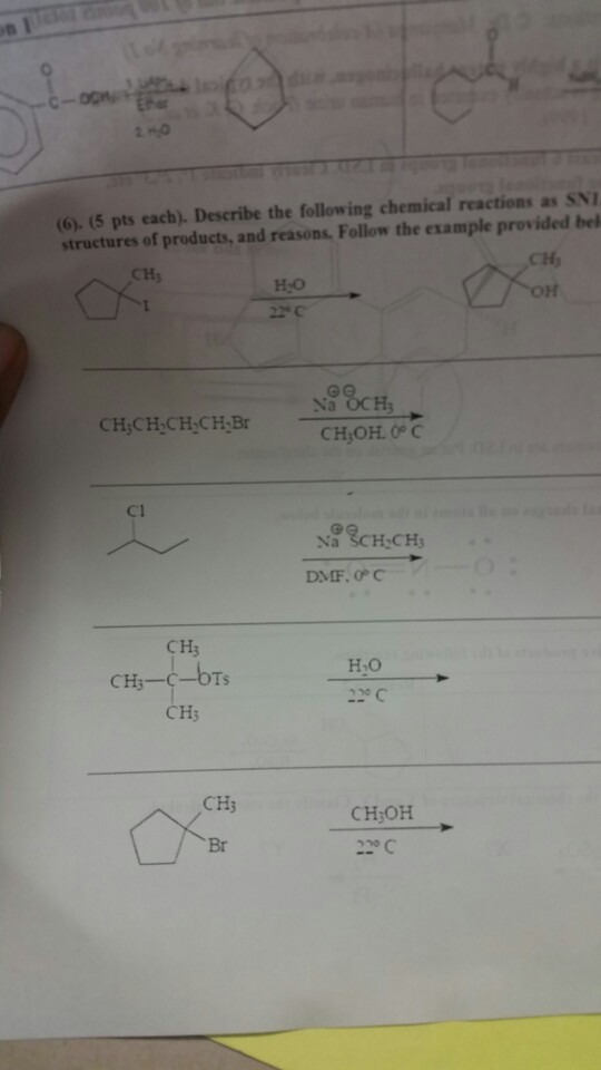 Solved 6 5 Pts Each Describe The Following Chemical Chegg