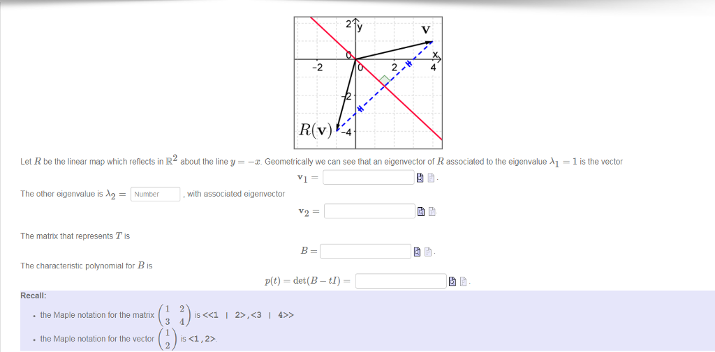 Solved R V 4 Let R Be The Linear Map Which Reflects In R2 Chegg