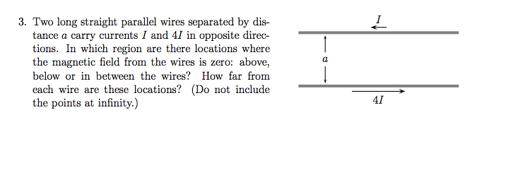 Solved Two Long Straight Parallel Wires Separated By Chegg