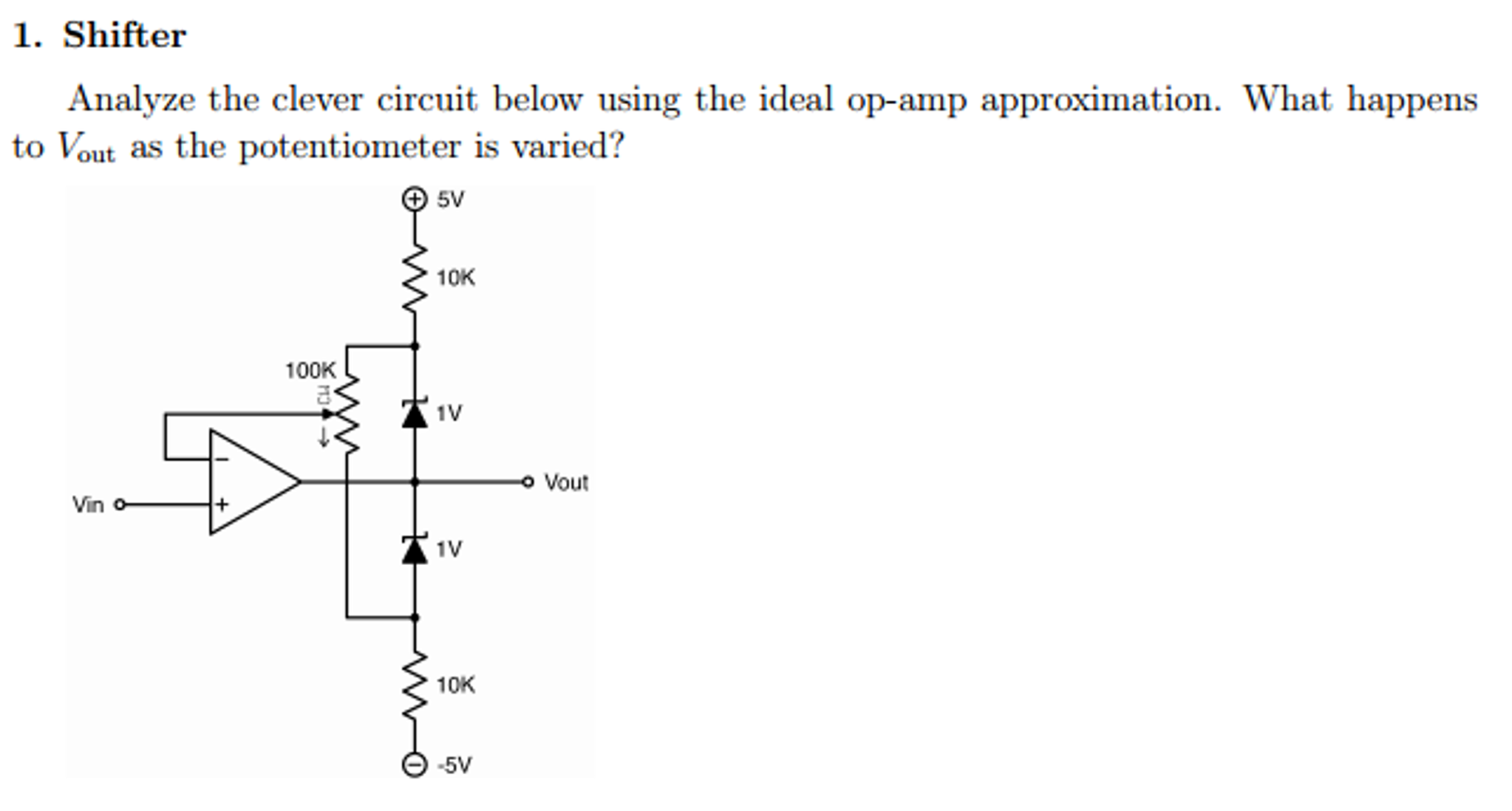 Solved Analyze The Clever Circuit Below Using The Ideal Chegg